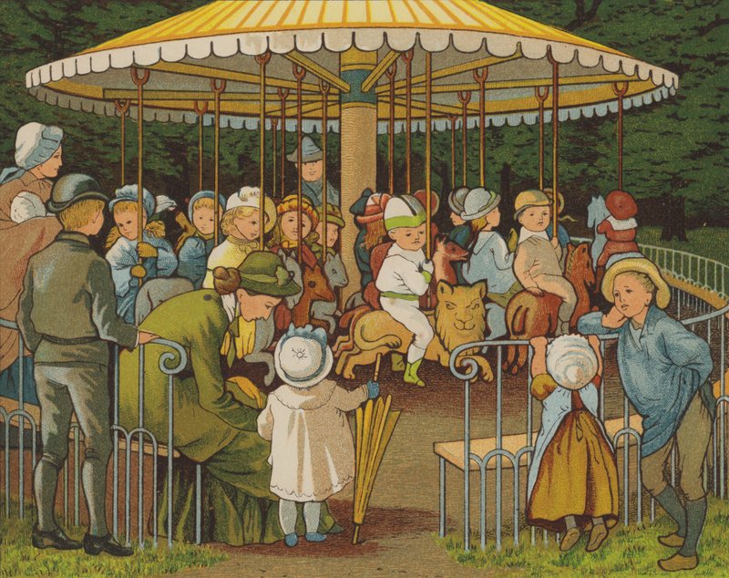 Paris: ein Karussell auf den Champs Elysees von Thomas Crane