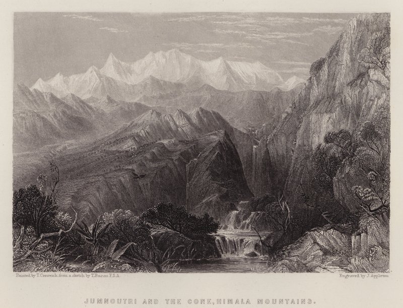 Jumnoutri und der Kegel, Himalaya-Gebirge von Thomas Creswick