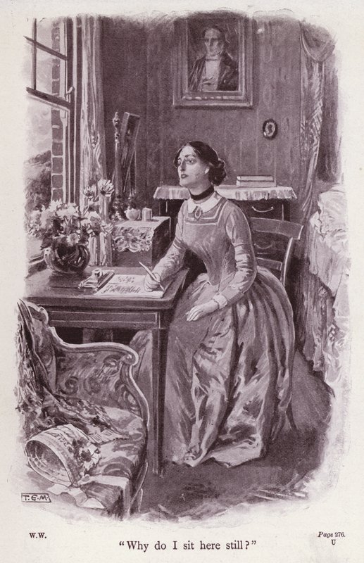 Illustration für Die Frau in Weiß von Wilkie Collins von Thomas Eyre Macklin