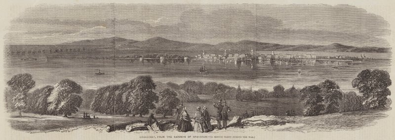 Kronstadt, von den Gärten von Orenbaum aus von Thomas Harrington Wilson