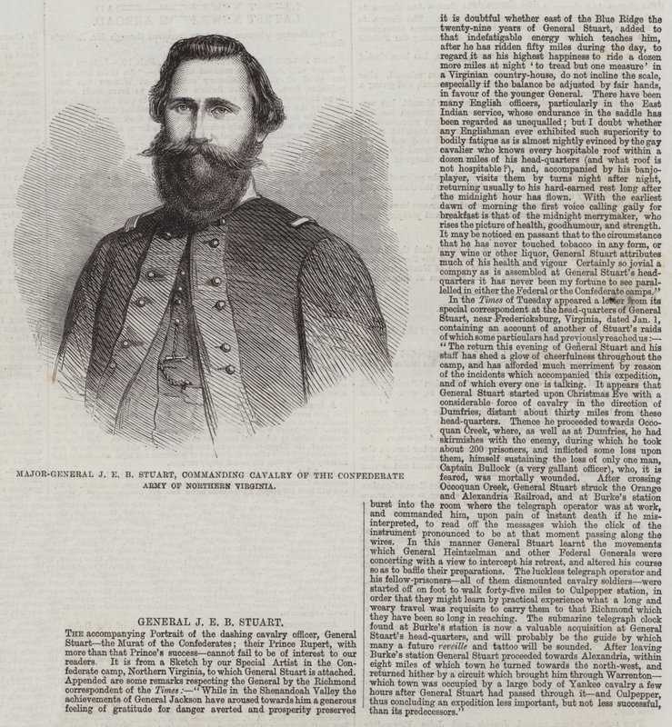 Generalmajor J. E. B. Stuart, Kommandant der Kavallerie der Konföderiertenarmee von Nord-Virginia von Thomas Harrington Wilson