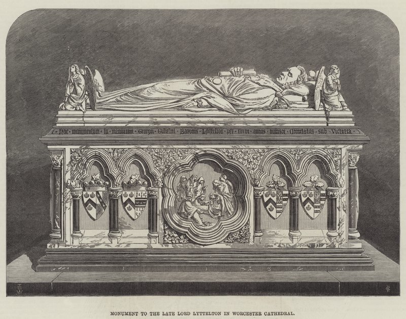 Denkmal für den verstorbenen Lord Lyttelton in der Kathedrale von Worcester von Thomas Harrington Wilson