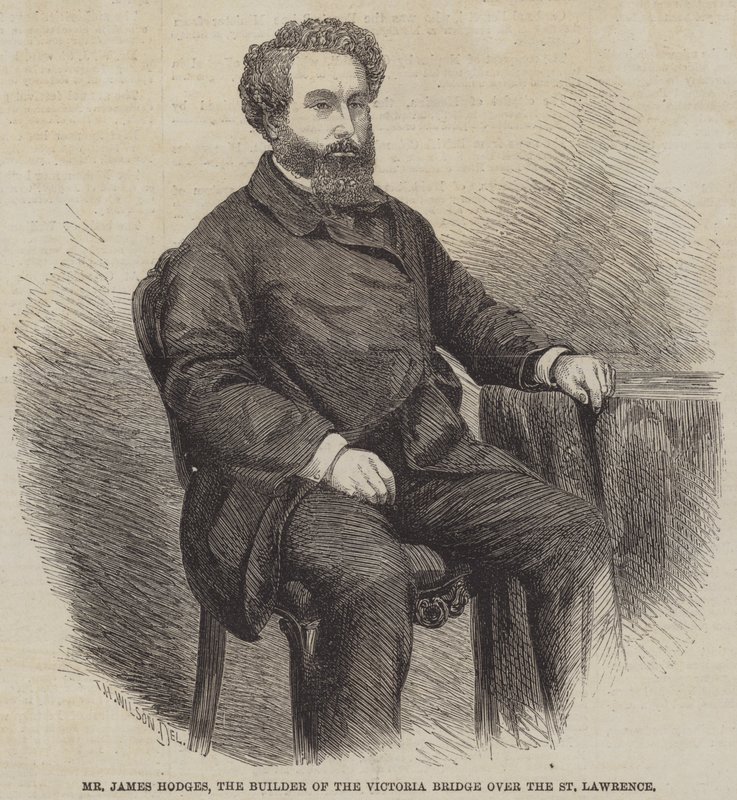 Mr. James Hodges, der Erbauer der Victoria-Brücke über den St. Lawrence von Thomas Harrington Wilson