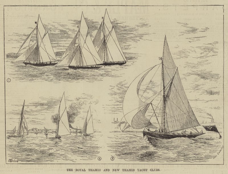 Die Royal Thames und New Thames Yacht Clubs von Thomas Harrington Wilson