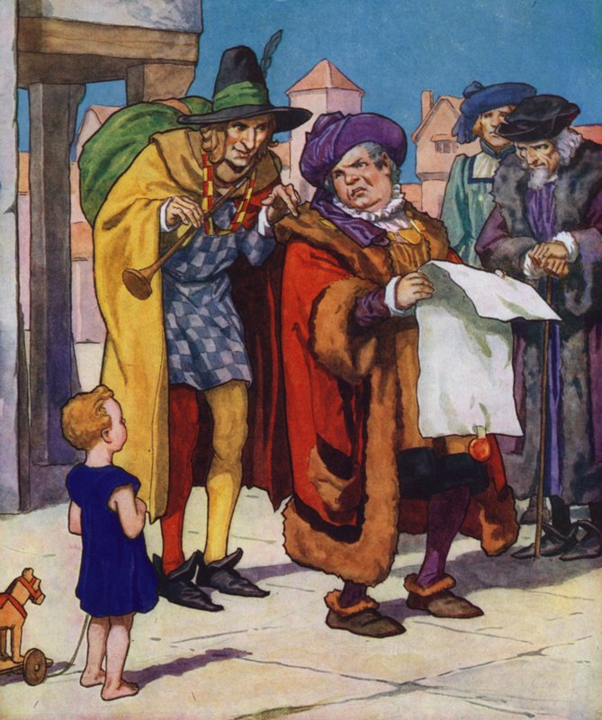 Illustration für Der Rattenfänger von Hameln von Thomas Heath Robinson