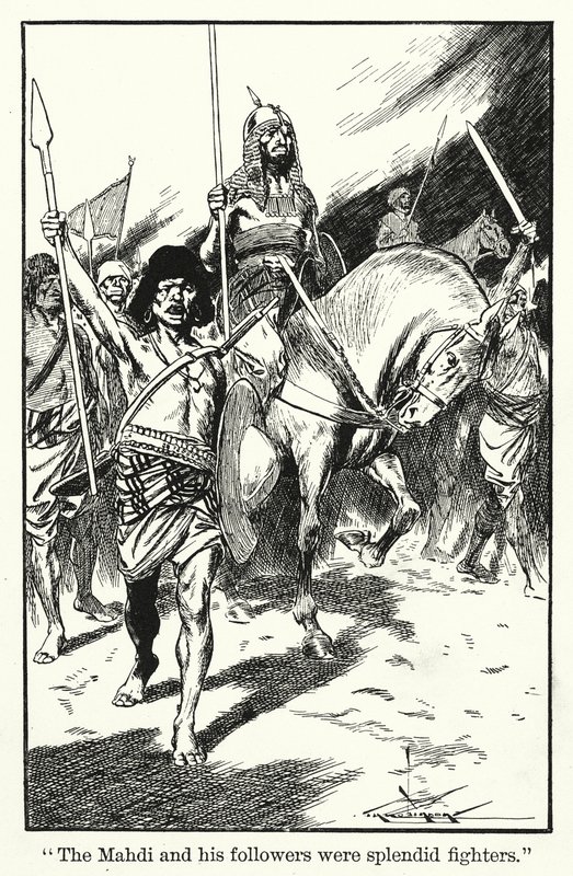 Der Mahdi und seine Anhänger waren prächtige Kämpfer von Thomas Heath Robinson