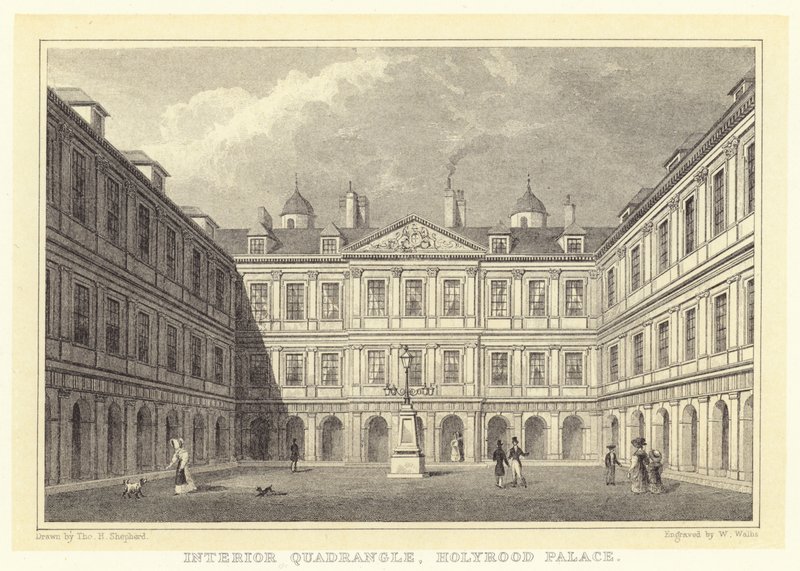 Innenhof, Holyrood Palace von Thomas Hosmer (after) Shepherd