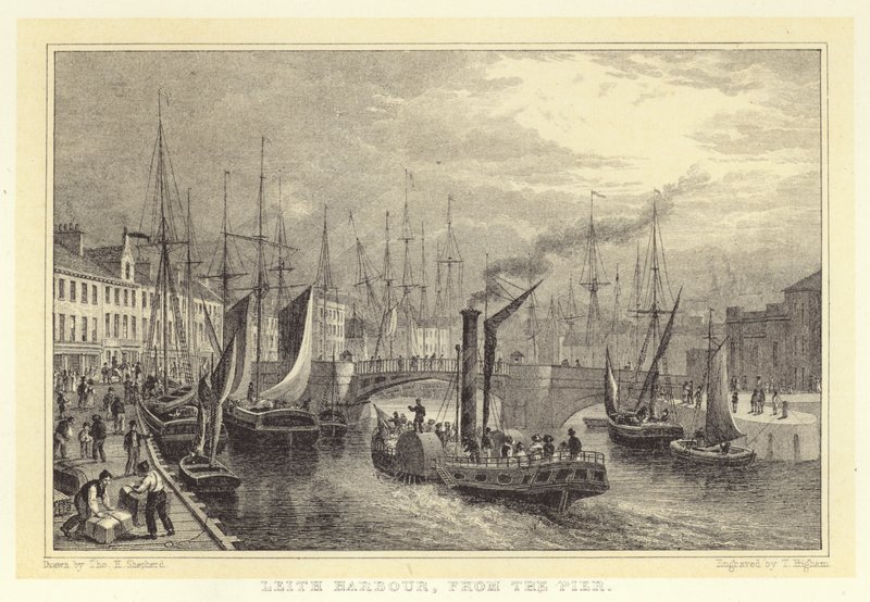 Leith Hafen, vom Pier von Thomas Hosmer (after) Shepherd