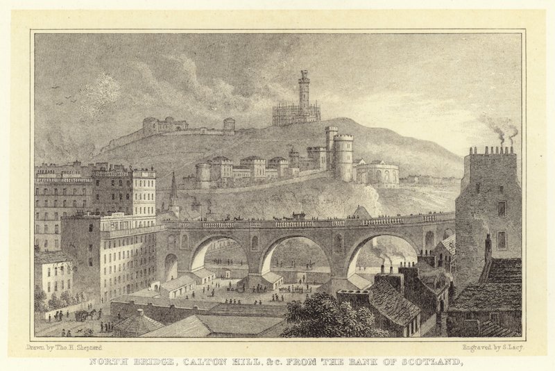 North Bridge, Caton Hill usw. von der Bank of Scotland von Thomas Hosmer (after) Shepherd