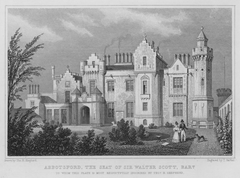 Abbotsford, der Sitz von Sir Walter Scott, Baronet von Thomas Hosmer Shepherd