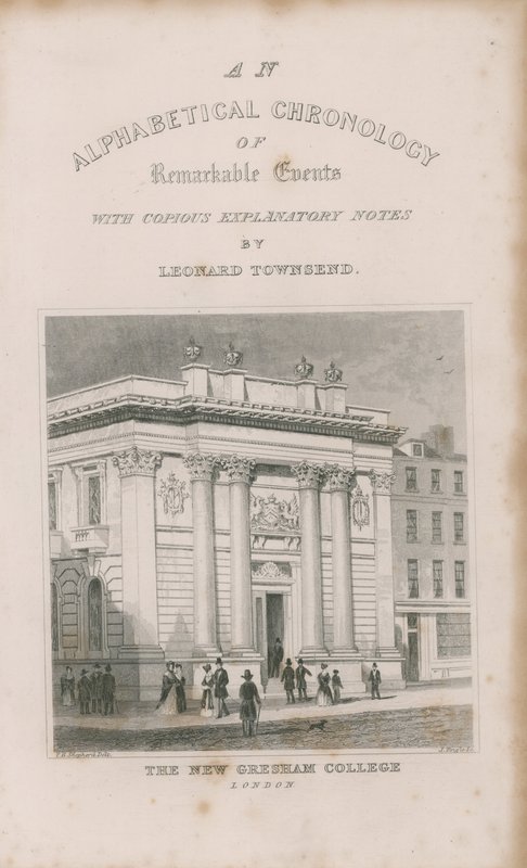 Eine alphabetische Chronologie bemerkenswerter Ereignisse von Thomas Hosmer Shepherd