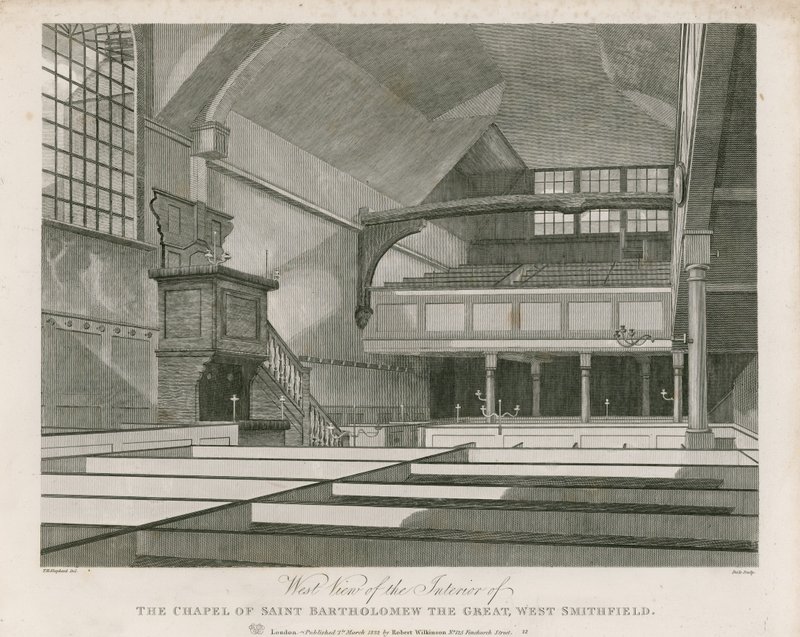 Kapelle von St. Bartholomäus der Große, West Smithfield von Thomas Hosmer Shepherd