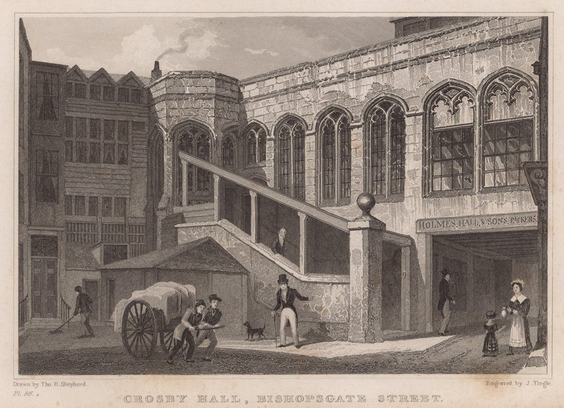 Crosby Hall, Bishopsgate Street, London von Thomas Hosmer Shepherd