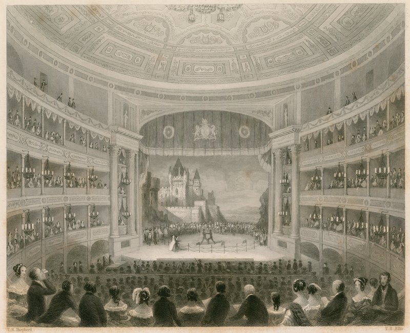 Innenansicht des Drury Lane Theaters, London von Thomas Hosmer Shepherd