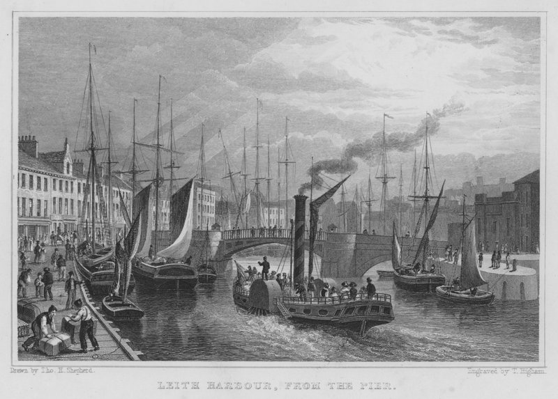 Leith Hafen, vom Pier aus von Thomas Hosmer Shepherd