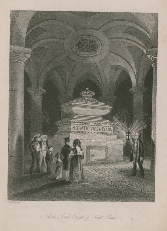 Nelsons Grab in der Krypta der St. Paul