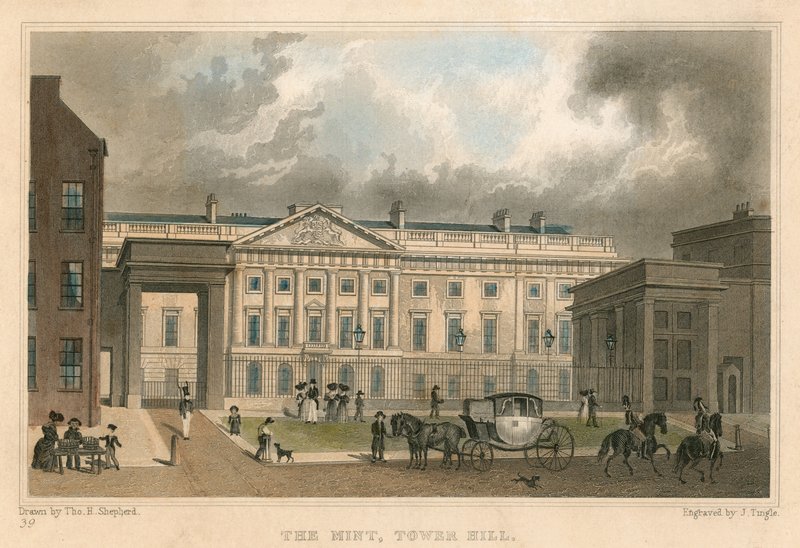 Die königliche Münze, Tower Hill, London von Thomas Hosmer Shepherd