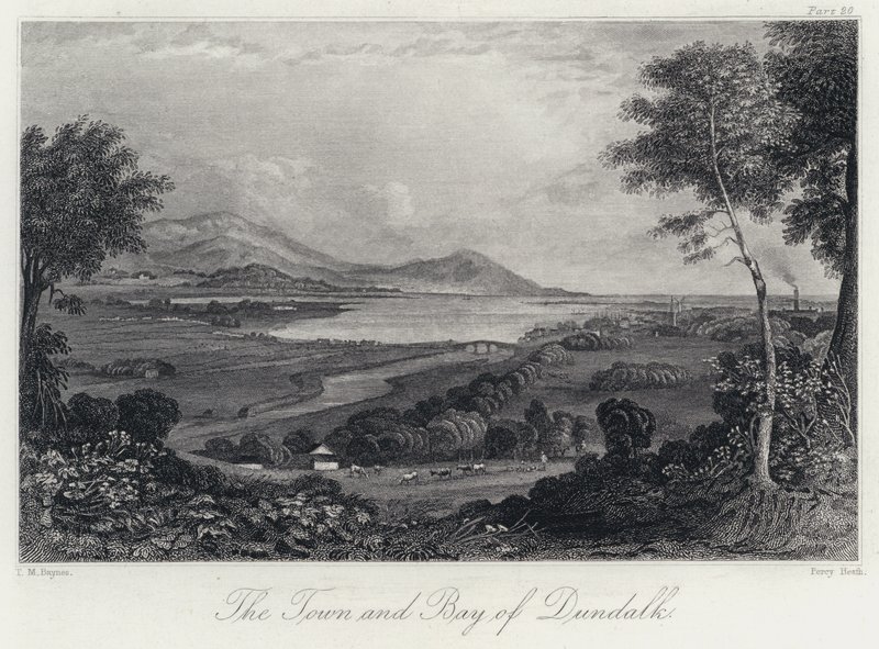 Die Stadt und Bucht von Dundalk (Stich) von Thomas Mann (after) Baynes