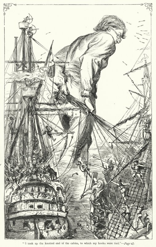 Illustration für Gullivers Reisen von Jonathan Swift von Thomas Morten