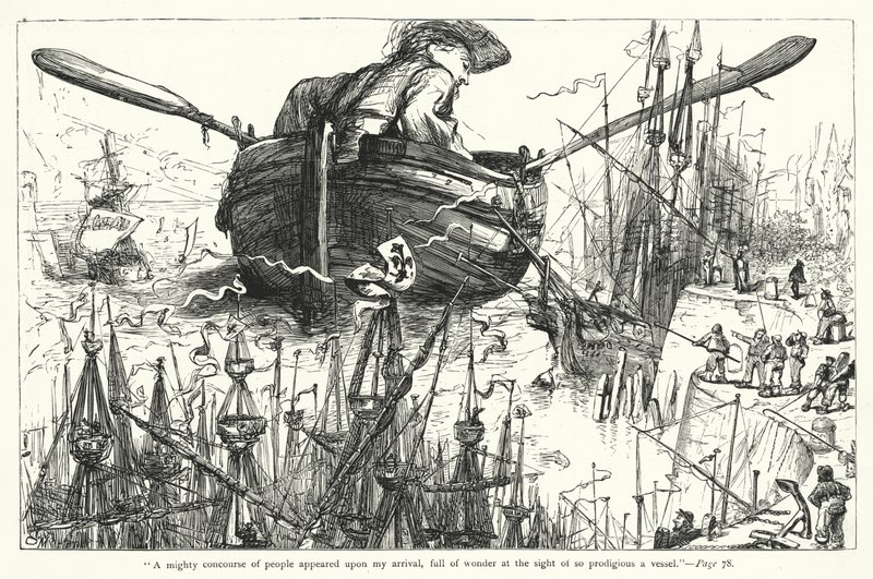 Illustration für Gullivers Reisen von Jonathan Swift von Thomas Morten