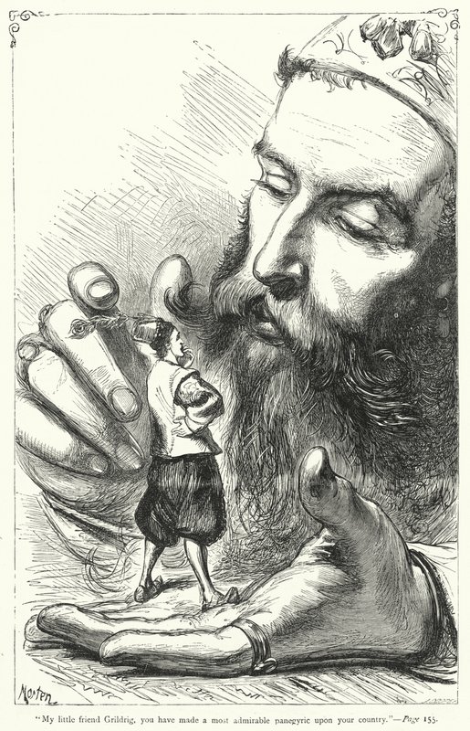 Illustration zu Gullivers Reisen von Jonathan Swift von Thomas Morten