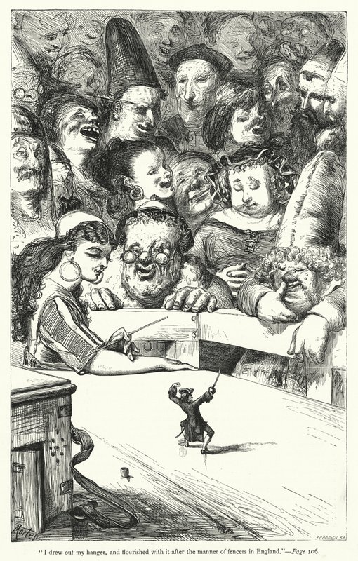 Illustration für Gullivers Reisen von Jonathan Swift von Thomas Morten