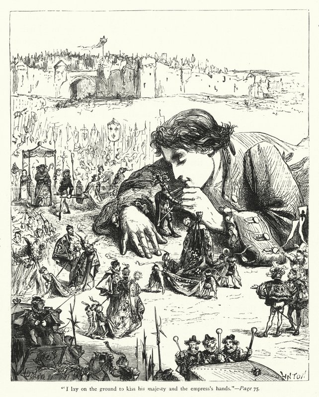 Illustration für Gullivers Reisen von Jonathan Swift (Stich) von Thomas Morten