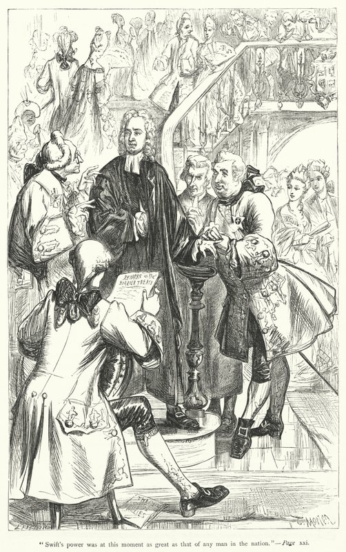 Illustration für das Leben von Jonathan Swift (Stich) von Thomas Morten