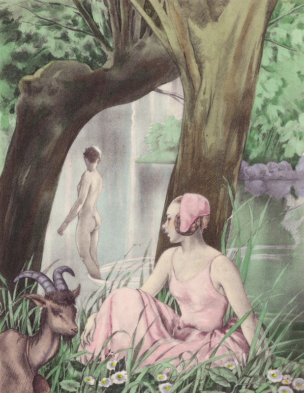 Brunelleschi-Illustration für Contes et Nouvelles de La Fontaine von Umberto (after) Brunelleschi