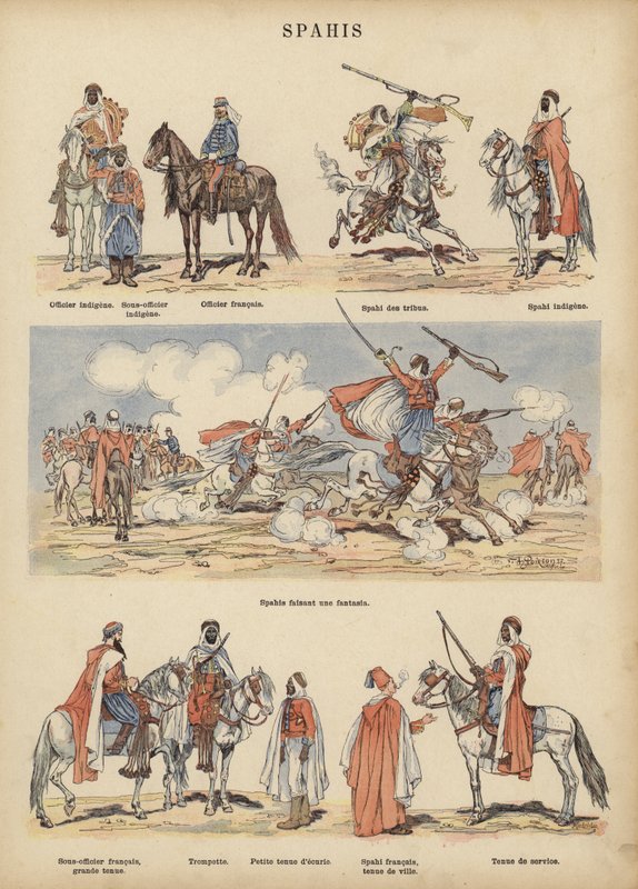 Spahis, Kolonialsoldaten der französischen Armee von Victor Armand Poirson