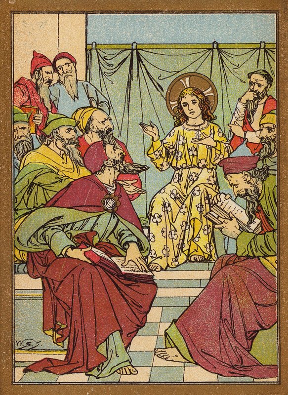 Jesus im Tempel, die Ärzte befragend von W.S. Stacey