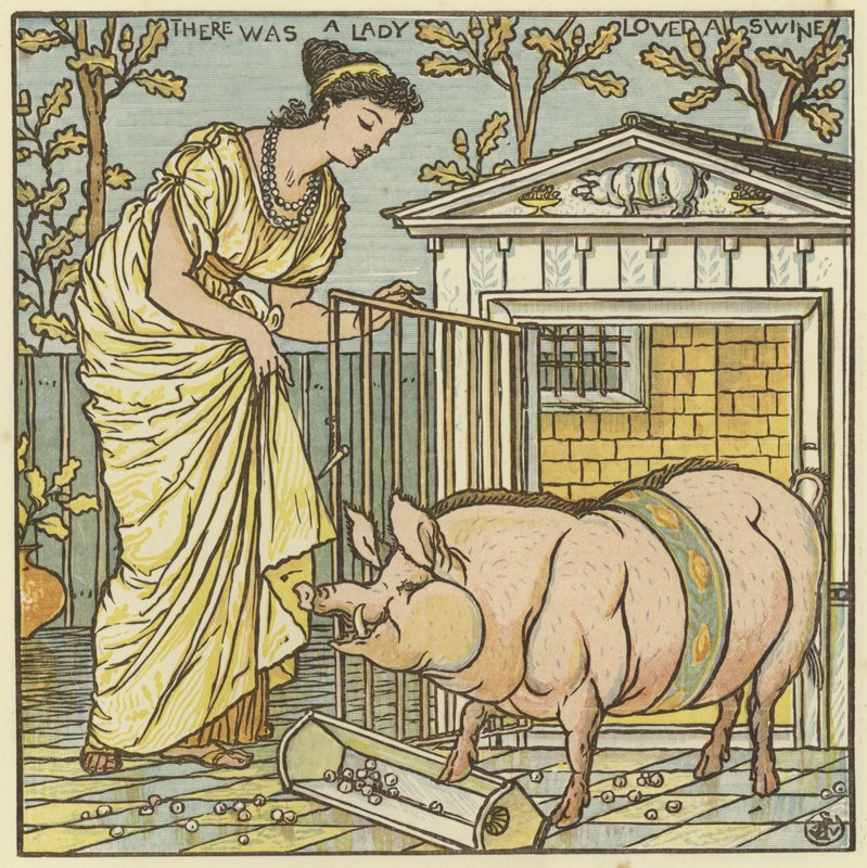 Es war eine Dame, die ein Schwein liebte von Walter Crane