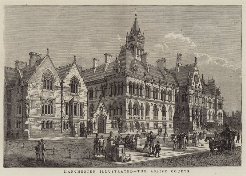 Manchester illustriert, die Assize Courts von Walter Granville Smith