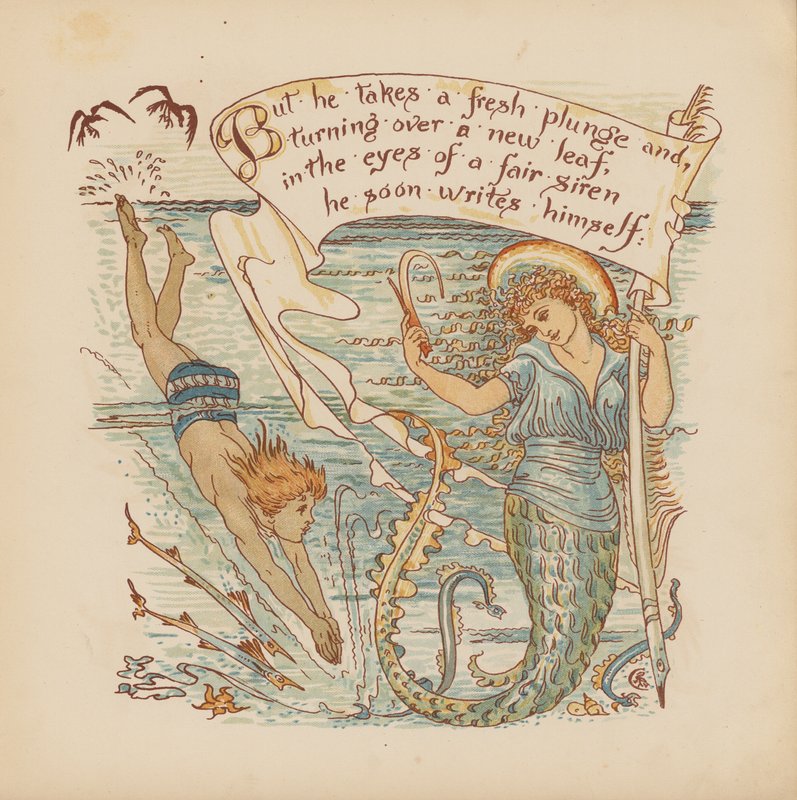 Illustration für Pothooks and Perseverance von Walter Crane von Walter (after) Crane
