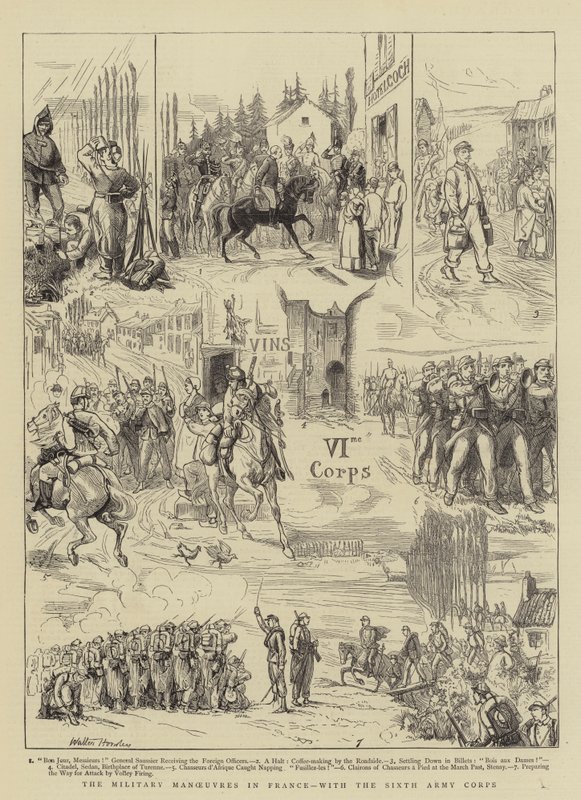 Die Militärmanöver in Frankreich, mit dem Sechsten Armeekorps von Walter Charles Horsley