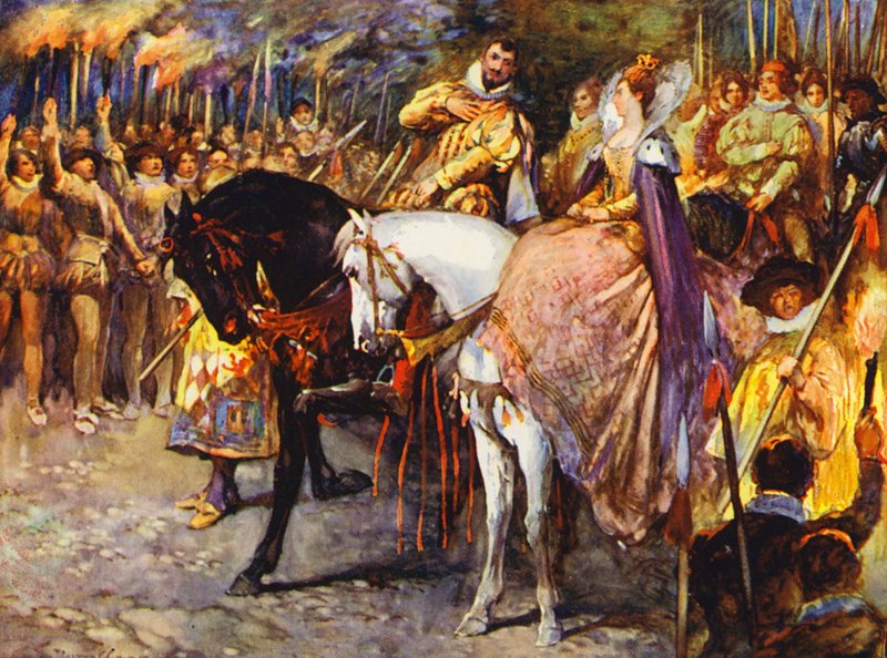 Illustration für Kenilworth von Sir Walter Scott von Walter Grieve