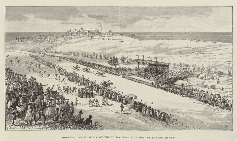 Pferderennen in Accra, an der Goldküste, Rennen um den Brandford Cup von Walter Paget