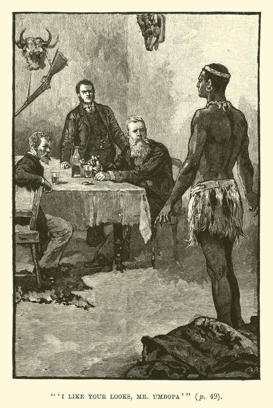Illustration für König Salomons Schatzkammer von H. Rider Haggard von Walter Paget