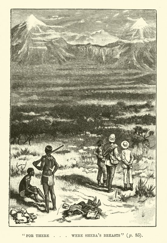 Illustration für König Salomons Schatzkammer von H. Rider Haggard von Walter Paget