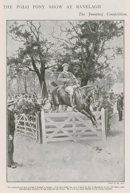 Die Polopony-Show in Ranelagh, der Springwettbewerb von Walter Stanley Paget