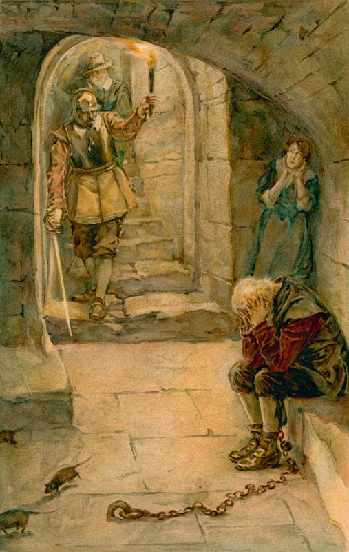 Sie fanden einen Herrn Verzweiflung, fast verhungert, und eine Tochter Viel-Angst von Walter Stanley Paget