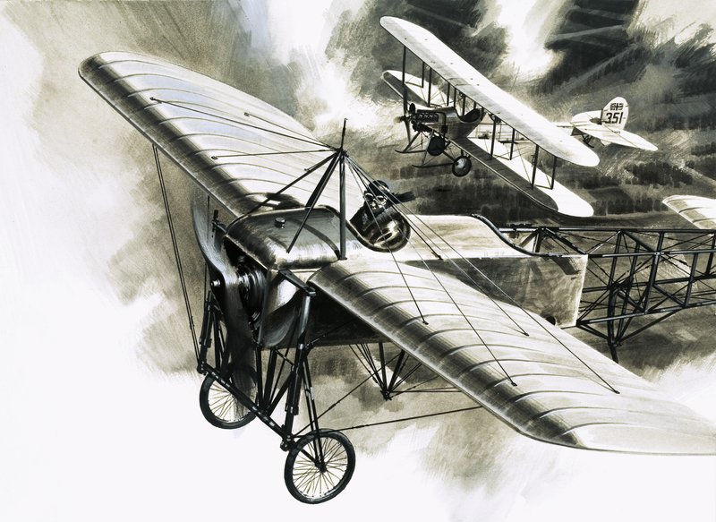 Der erste Aufklärungsflug des RFC von Wilf (20th century) Hardy