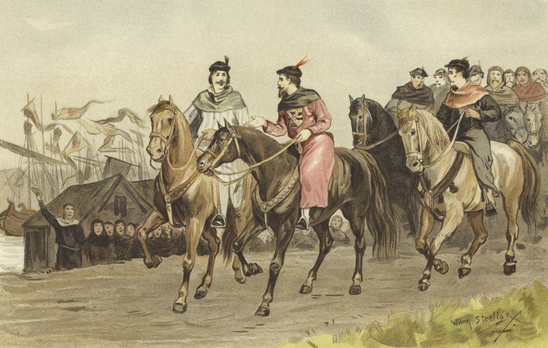 Floris V., Graf von Holland, und Gijsbrecht IV. von Amstel, 26. Juli 1274 von Willem II Steelink