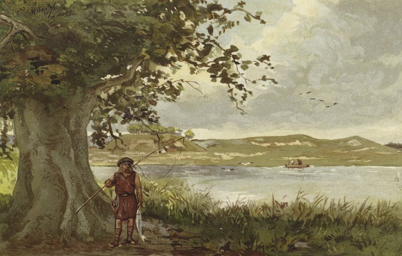 Blick auf den Hunenschans am Uddelermeer, Gelderland, Niederlande von Willem II Steelink