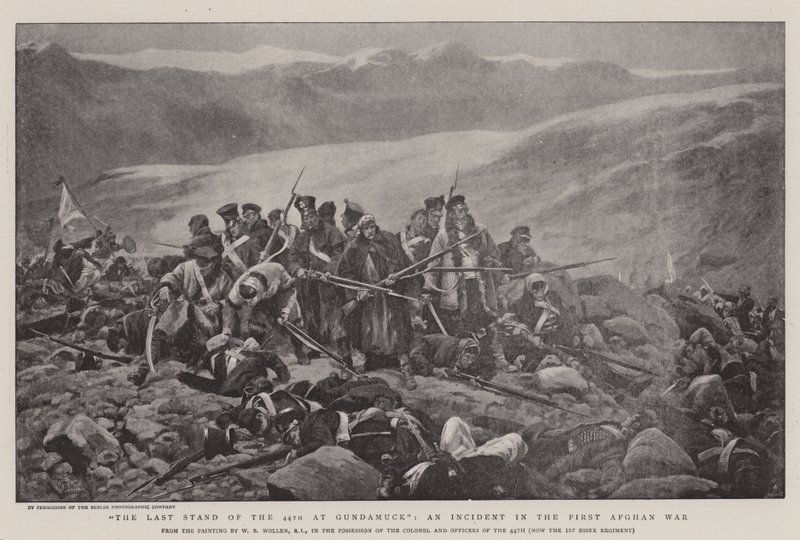 Der letzte Stand der 44. bei Gundamuck, ein Vorfall im ersten afghanischen Krieg von William Barnes Wollen
