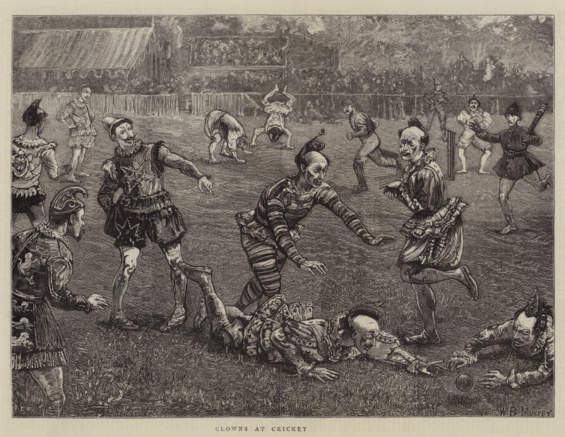 Clowns beim Cricket von William Bazett Murray