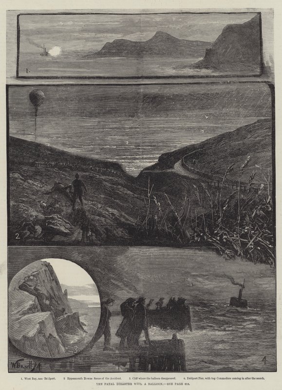 Das fatale Unglück mit einem Ballon von William Bazett Murray