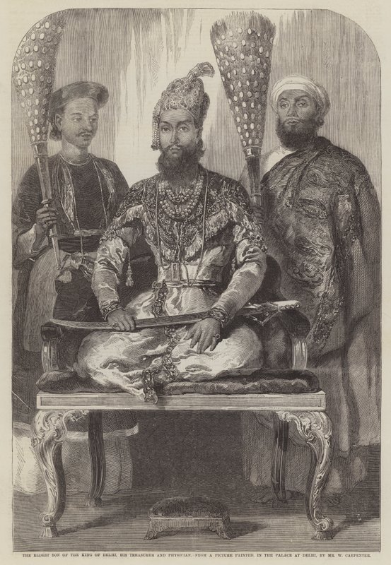 Der älteste Sohn des Königs von Delhi, sein Schatzmeister und Arzt von William Carpenter