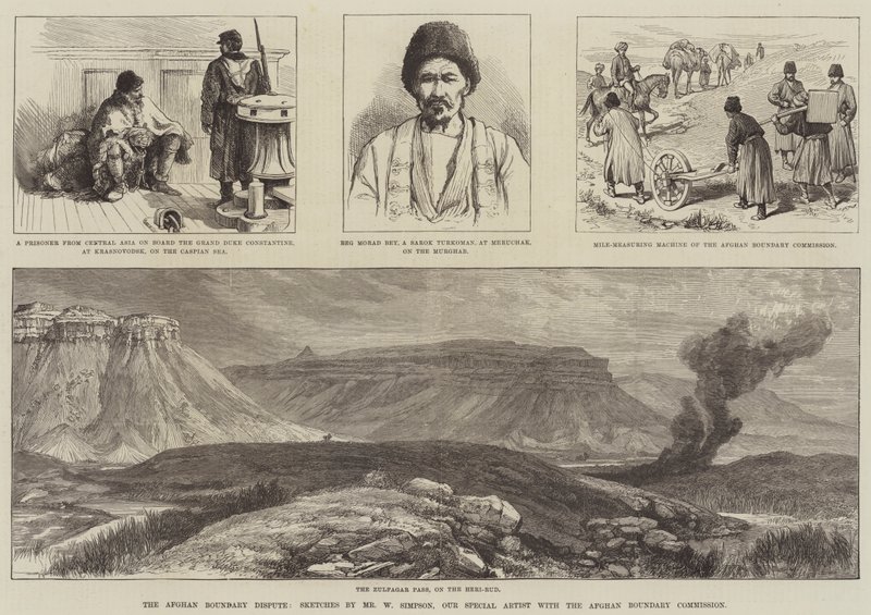 Der afghanische Grenzstreit von William Crimea Simpson
