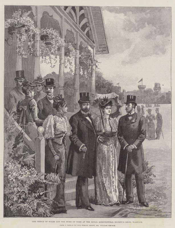 Der Prinz von Wales und der Herzog von York auf der Ausstellung der Royal Agricultural Society, Warwick von William Crimea Simpson